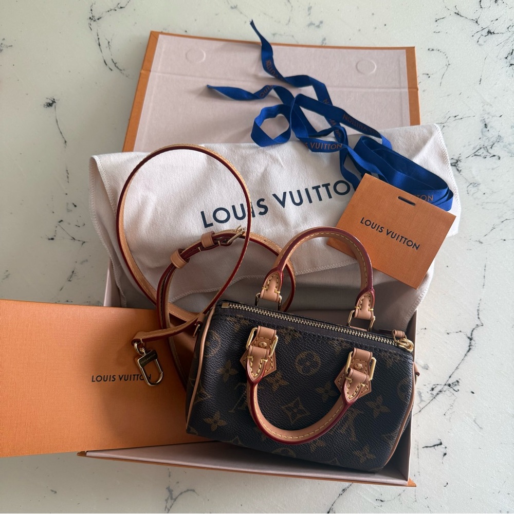 NEW Louis Vuitton NANO Speedy Monogram With Removable Strap